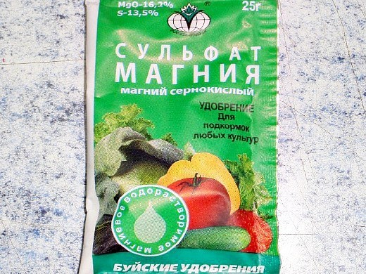 сера для растений, применение, внесение сульфат магния